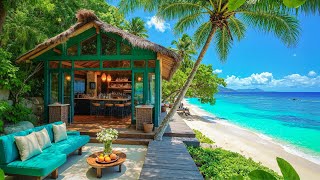 Bossa Nova by the Tropical Beachside – A Beautiful Cafe Setting with Positive Jazz Music