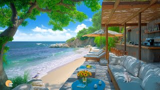Bossa Nova with the Relaxing Sound of Ocean Waves - Morning Jazz Music for a Refreshed Spirit