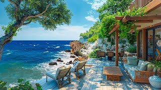 Tropical Bossa Nova Jazz Music - Seaside Cafe Atmosphere Elevated with Soothing Ocean Waves