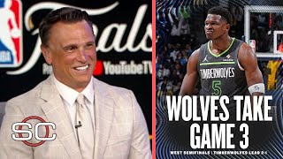 Anthony Edwards is UNSTOPPABLE - ESPN on Wolves rout Warriors in Gm3 to lead to 2-1 in East semif.