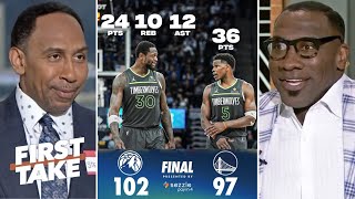 FIRST TAKE | "Ant-Man & Randle are going to NBA Finals" - Stephen A. on T-Wolves beat Warriors in G3