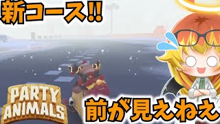 【Party Animals】クリスマス仕様の吹雪で何もわからない新コースを行くニモカート‼【ゆっくり実況】