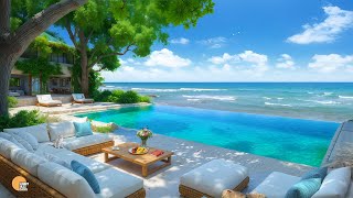Positive Jazz at a Tropical Beachside Cafe – Bossa Nova Welcomes the New Day with the Sound of Waves