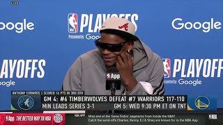 Postgame | Anthony Edwards sends message to Steph Curry after Timberwolves beat Warriors in Game 4