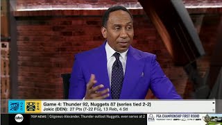 NBA Countdown | Jokic stiil better than SGA - Stephen A. on Nuggets fall to Thunder, tie up series