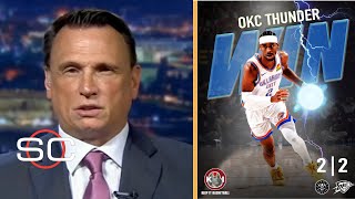 ESPN reacts to Thunder beat Nuggets 92-87 to tie the series 2–2; Jokic: 27 PTS; SGA: 25 PTS