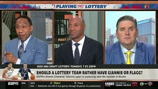 FIRST TAKE | Should a lottery team rather have Giannis or Cooper Flagg? - Stephen A. & Brian debate